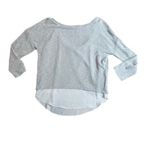 Lord and Taylor Grey and White Long Sleeve Shirt Size Medium